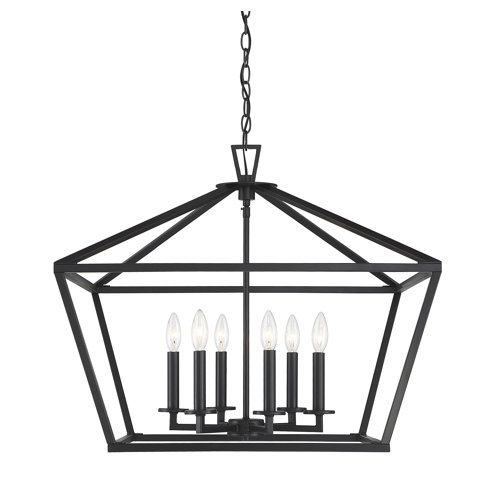 Hastings 6 Light Dimmable Lantern Geometric Chandelier & Reviews